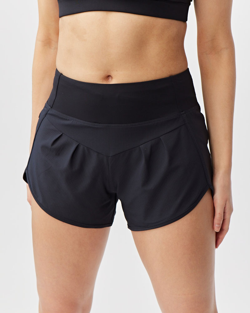 Sheva Women's High Rise Running Shorts - Black