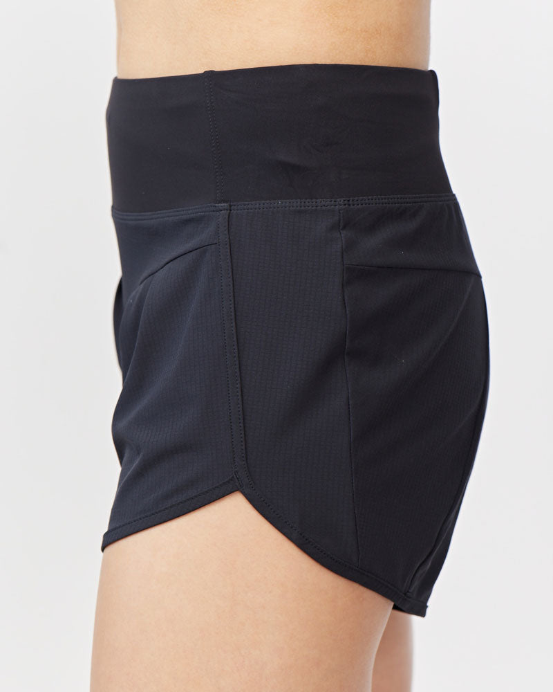 Sheva Women's High Rise Running Shorts - Black