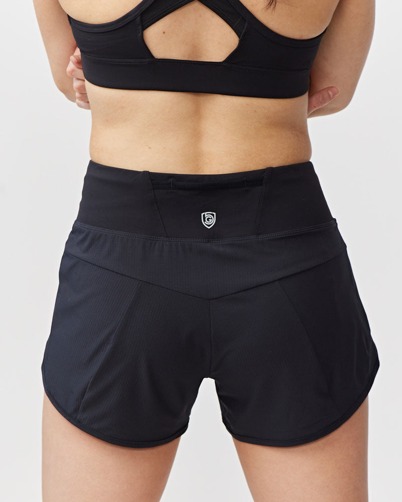 Sheva Women's High Rise Running Shorts - Black