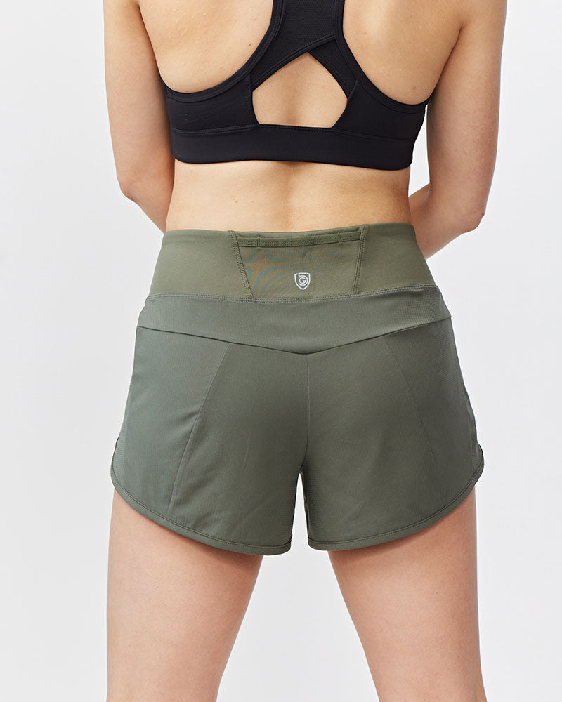 Sheva Women's High Rise Running Shorts - Black