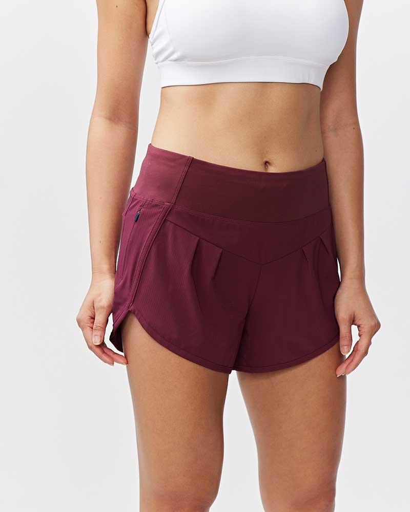 Sheva Women's High Rise Running Shorts - Black
